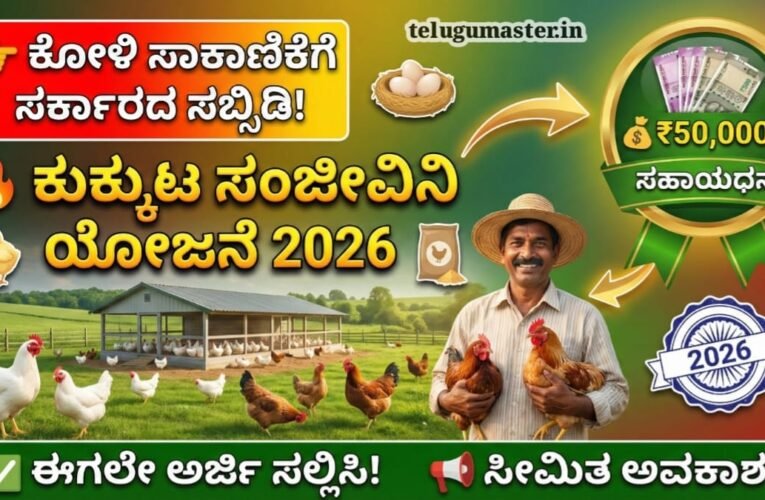 Kukkutu Sanjivini Yojane 2026: ಕೋಳಿ ಸಾಕಾಣಿಕೆಗೆ ಸರ್ಕಾರದಿಂದ ಸಬ್ಸಿಡಿ!